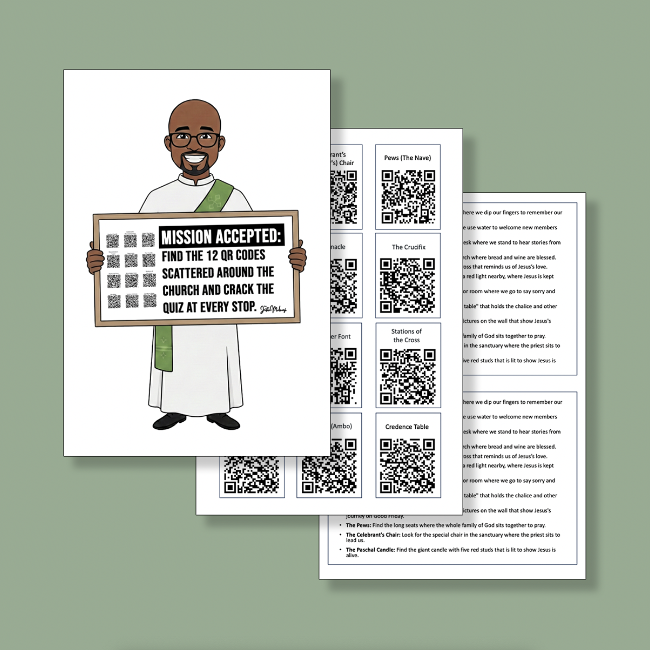 Church QR Code Treasure Hunt: Interactive Parish Quiz - Ages 8-11
