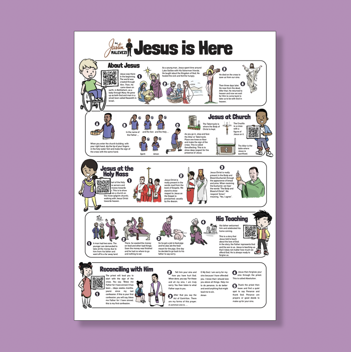 Jesus is Here Poster: Interactive digital poster